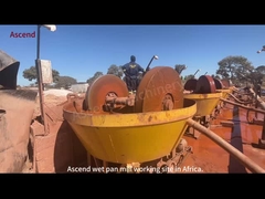 Nassspannenmühlen 1600 1500 1400modell tahona zum Schleifen von Goldpulver mit Quecksilber und Wasser