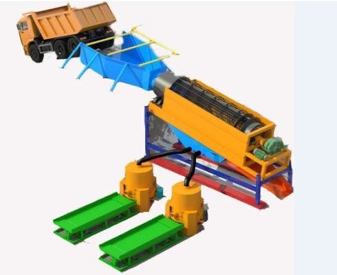 50tph 100tph 200tph Gold Washing Plant Alluvial Placer Ore Dressing Equipment